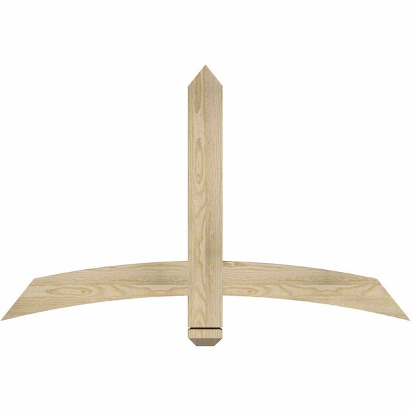 Ekena Millwork Bellingham Rough Sawn Timber Gable Bracket, Douglas Fir, 48"W x 30"H x 2"D x 4"F, 15/12 Pitch GBW048X30X0204BEL00RDF - main